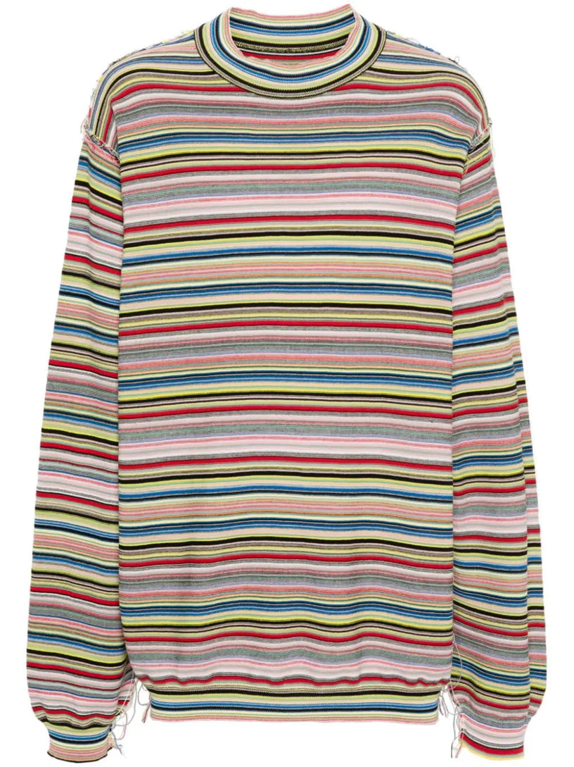 Striped knitted T-shirt