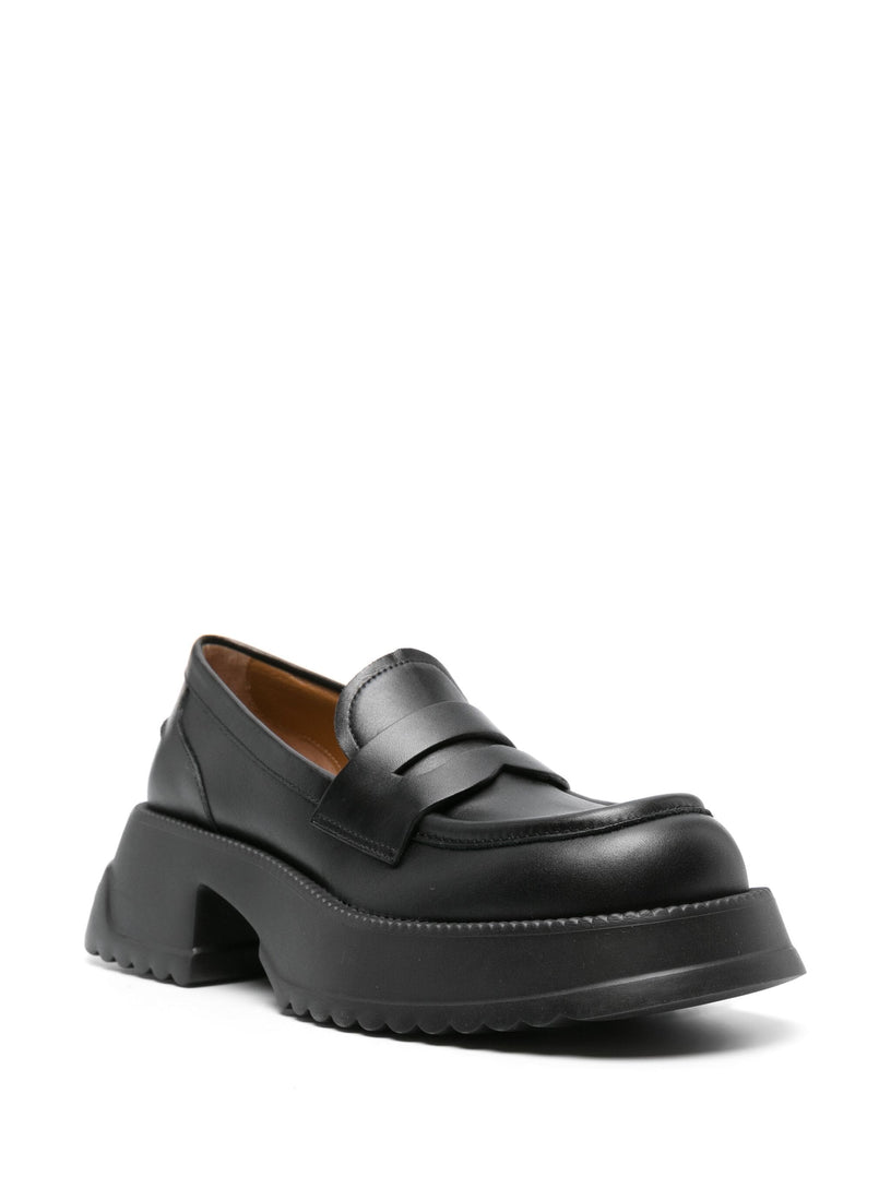 Leather loafers