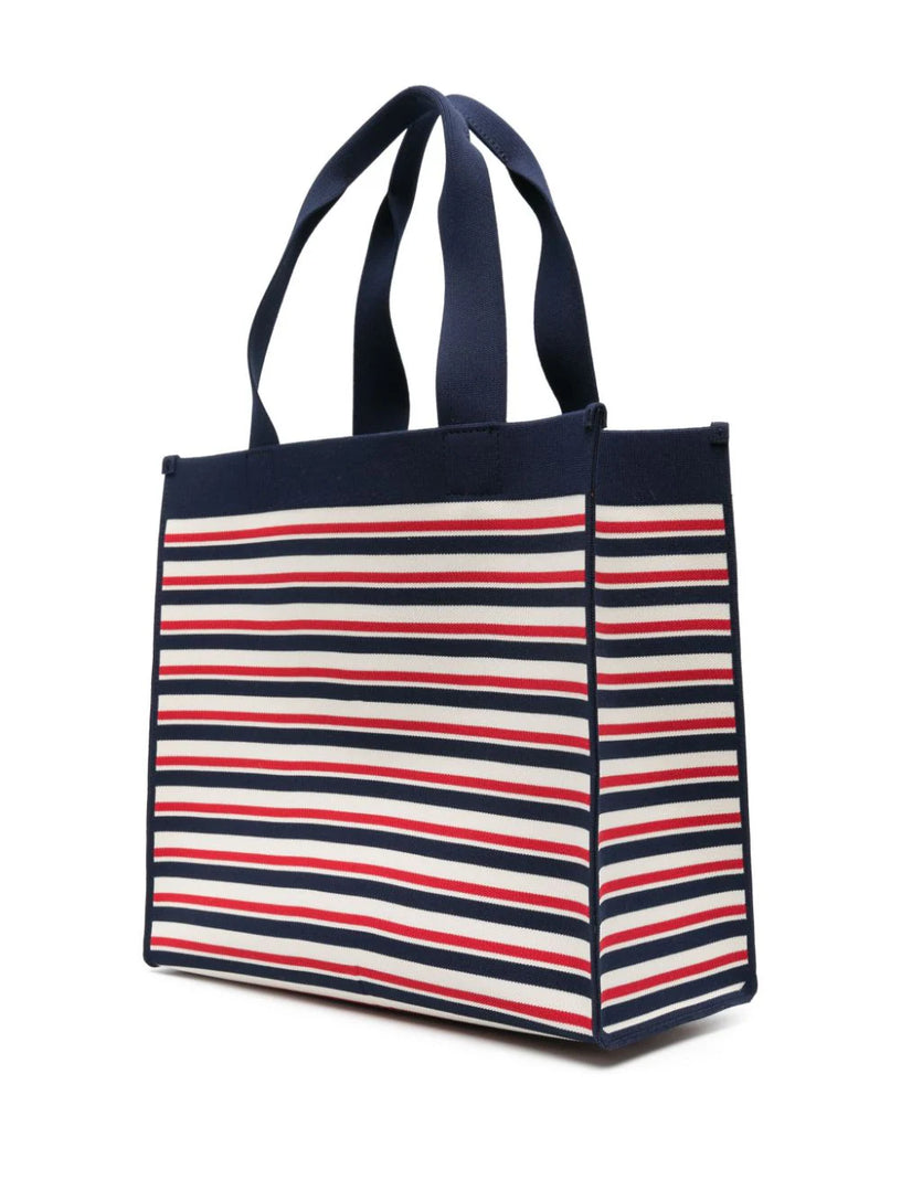 Striped tote bag