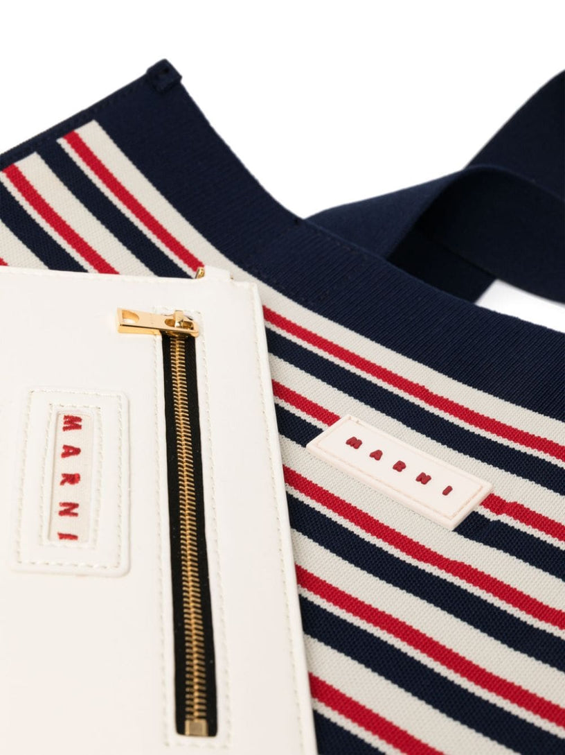 Striped tote bag