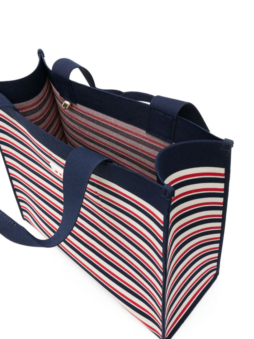 Striped tote bag