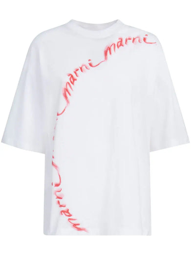 T-shirt with wavy logo