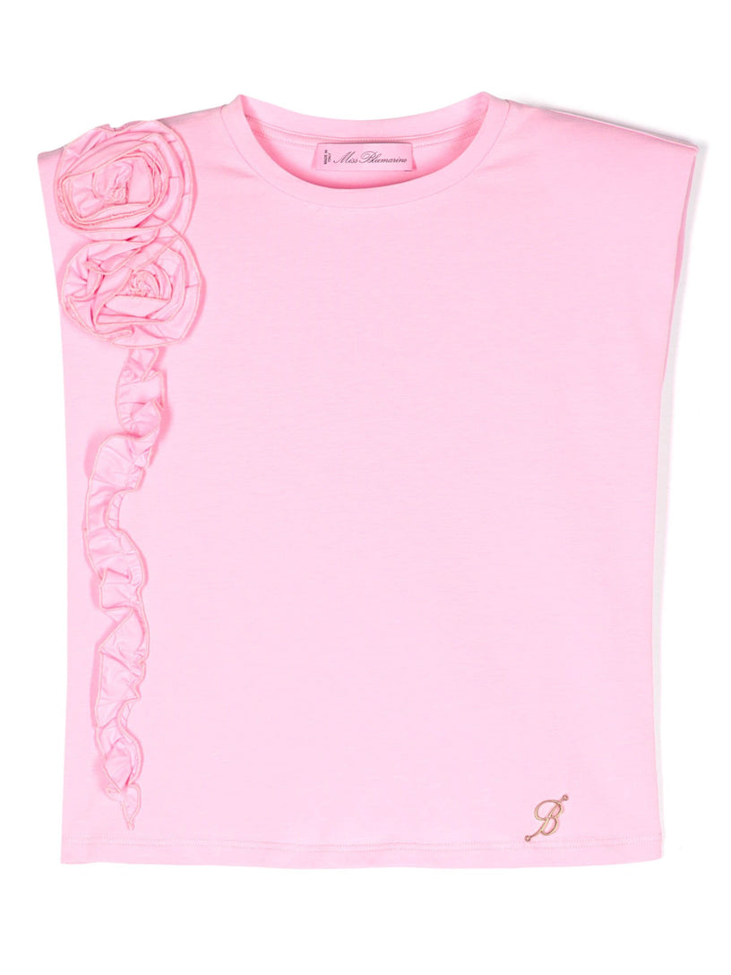 Miss Blumarine T-shirt with roses