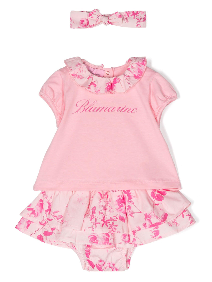 Miss Blumarine Logo t-shirt & diaper cover