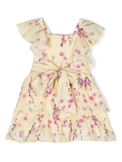 Floral dress with ruffles