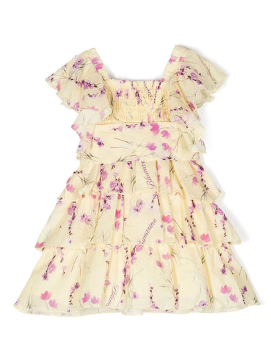 Floral dress with ruffles