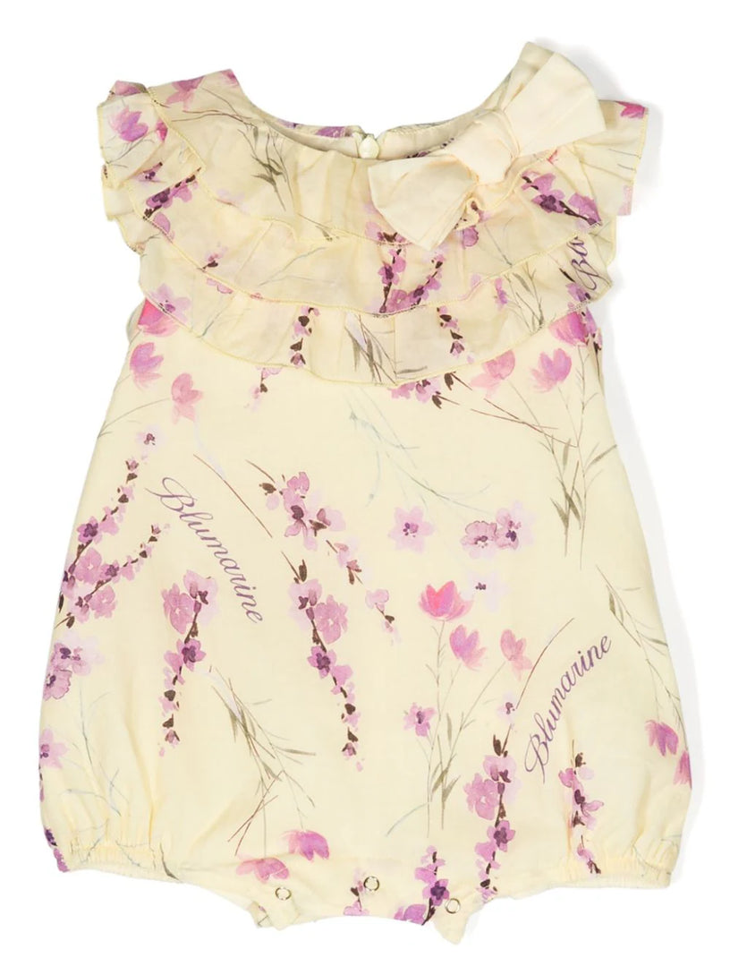 Miss Blumarine Floral-print romper