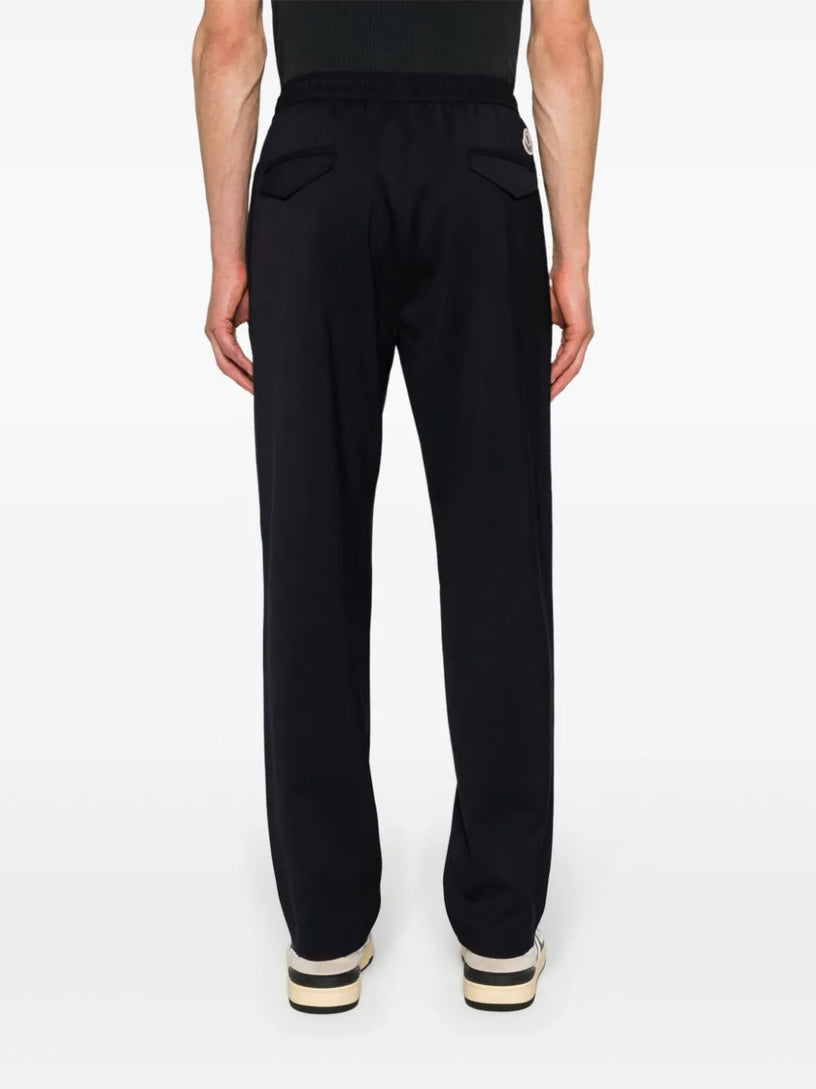 Wool gabardine jogging trousers