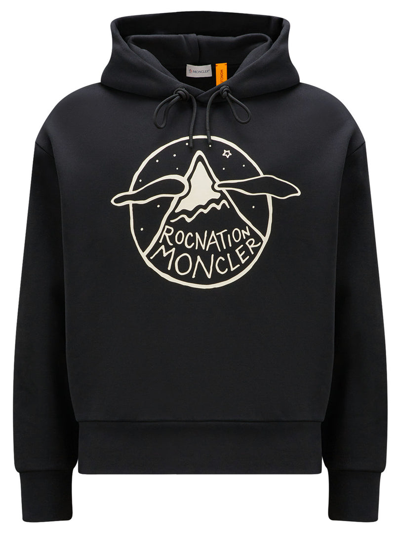 MONCLER GENIUS Logo motif hoodie moncler x roc nation