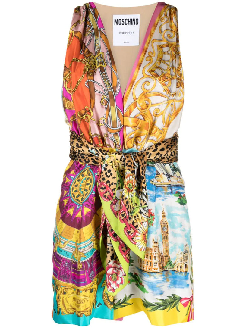 Playsuit with scarf print