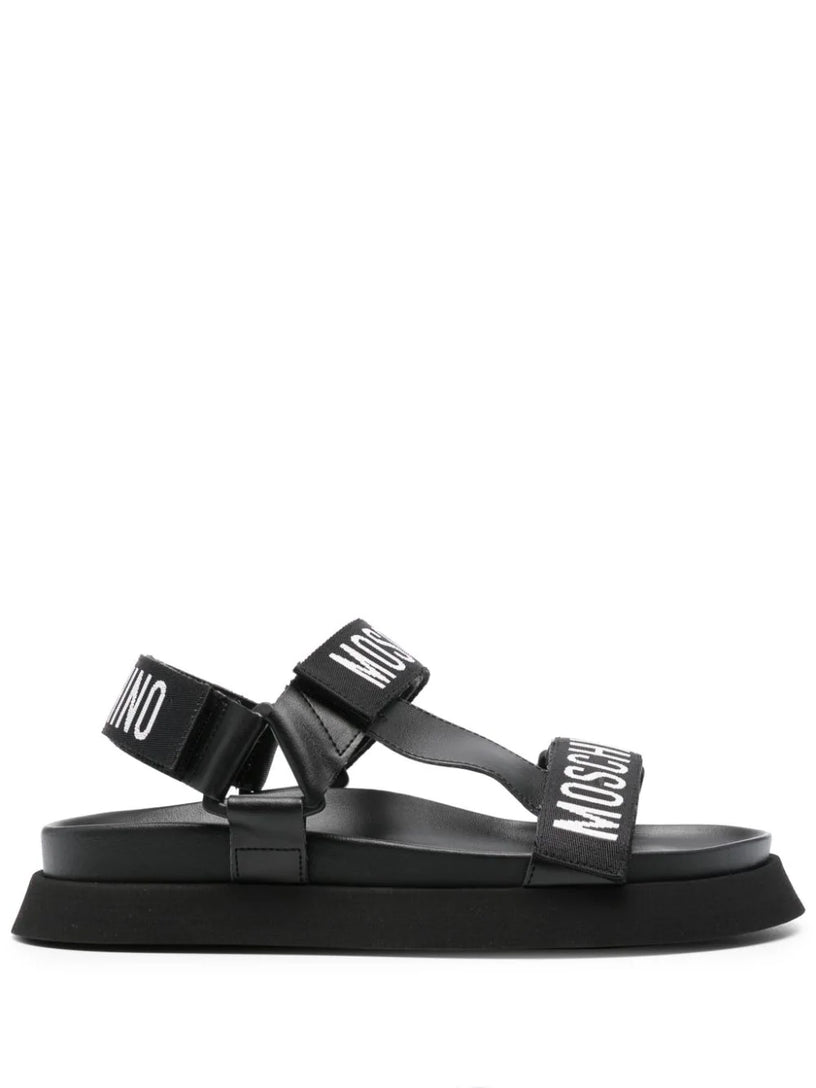 Moschino Logo tape sandals