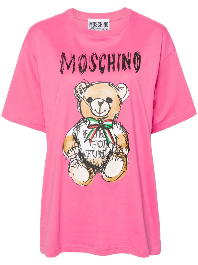 Moschino Drawn teddy bear t-shirt