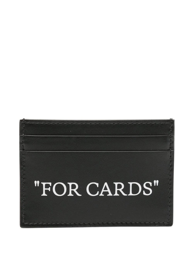 OFF-WHITE Bookish card holder with writing