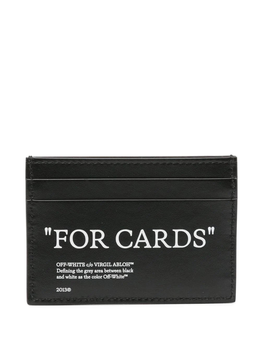 Bookish Card Holder With Writing OFF WHITE Nero Grifo210