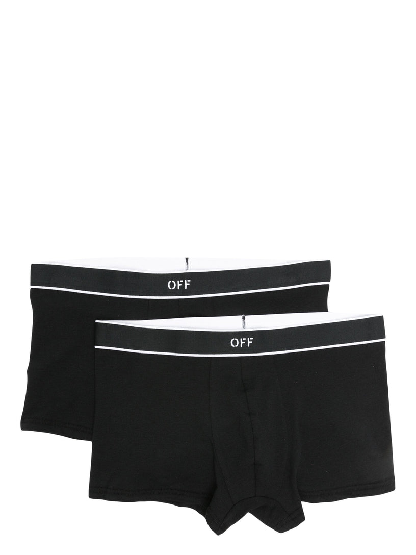 OFF-WHITE Set of 2 boxers with logo elastic