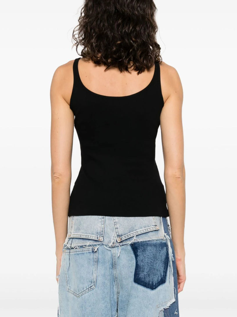 Ribbed tank top with Off logo