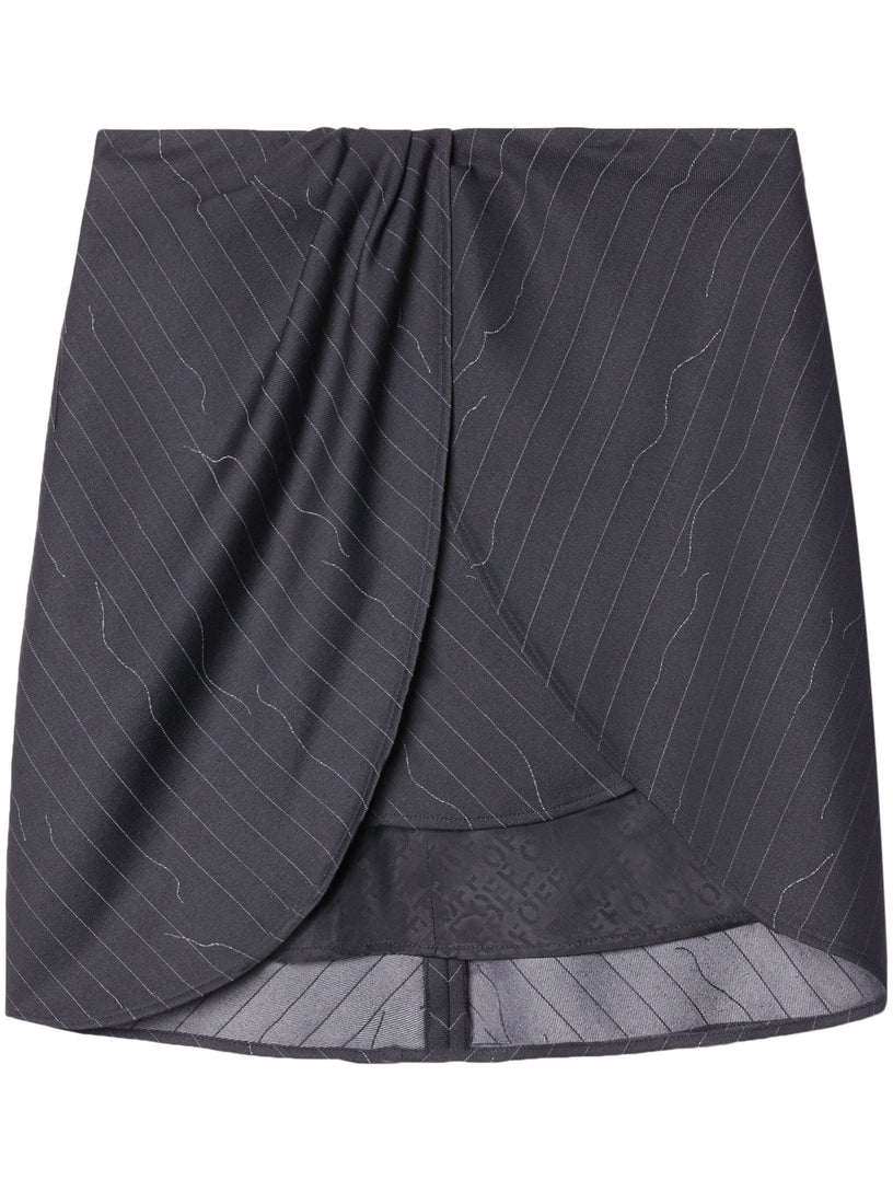 Twist pinstripe miniskirt