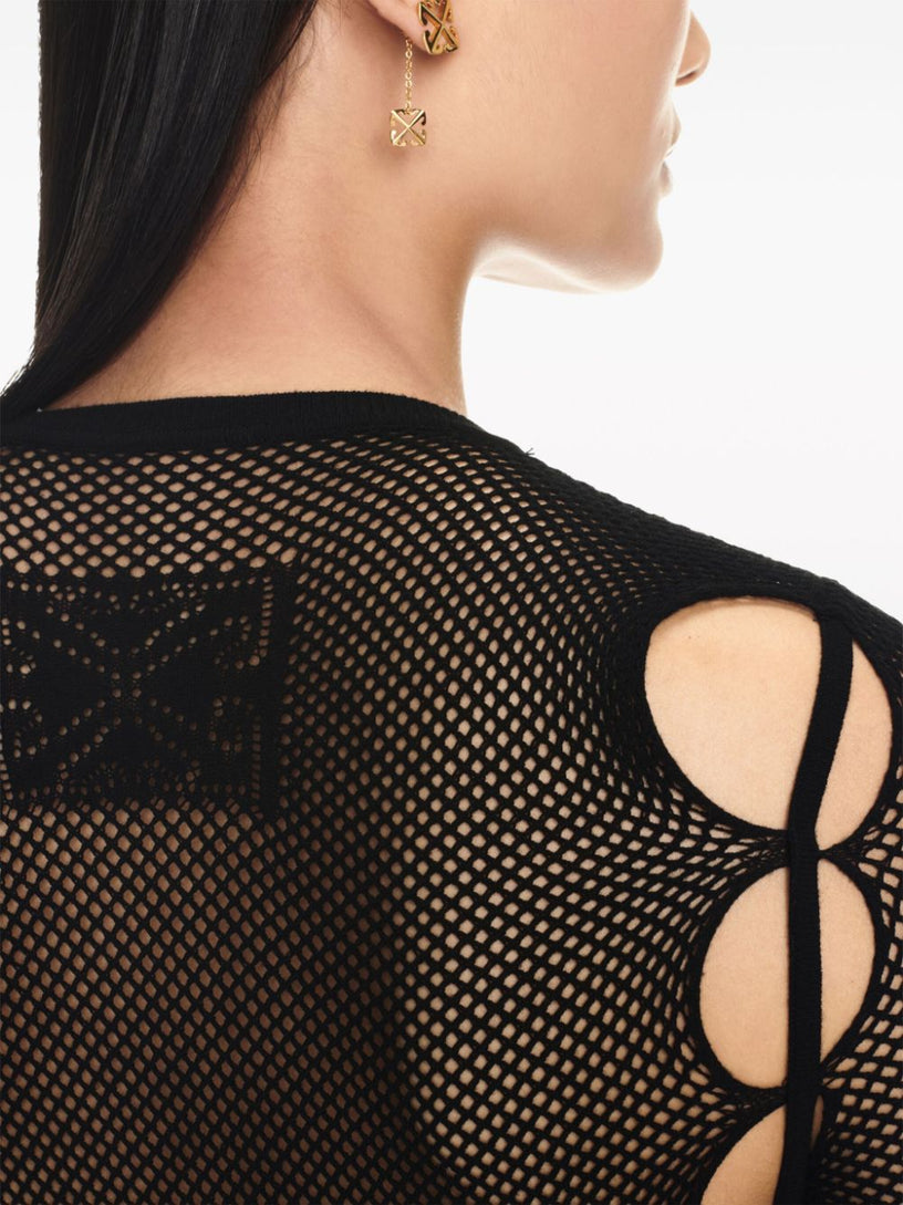 Mesh Top With Bralette And Arrow Motif