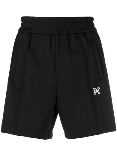 Sports shorts with monogram