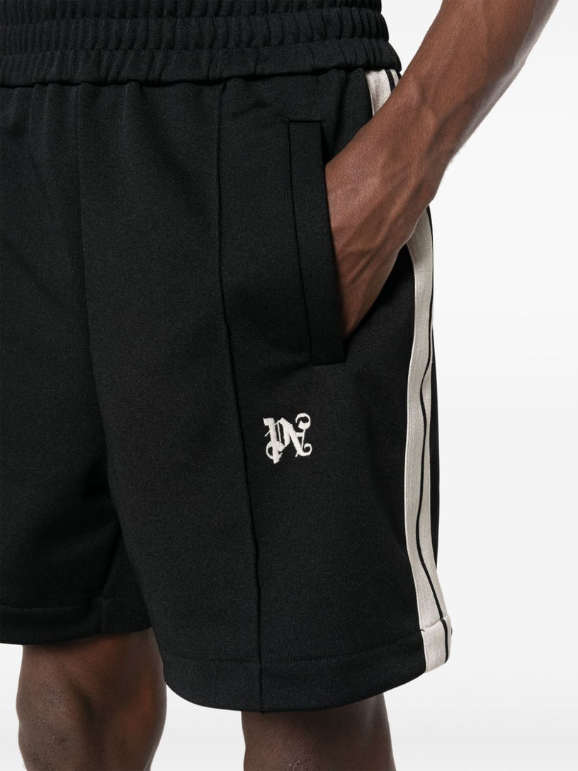 Sports shorts with monogram