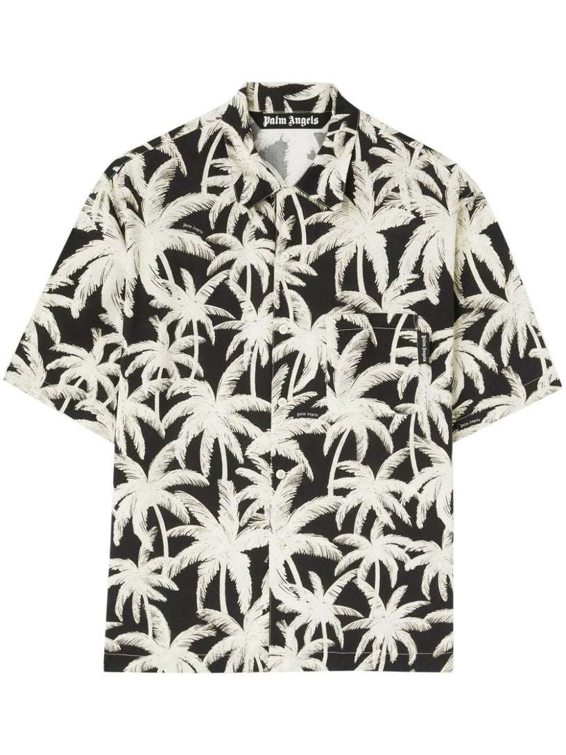 PALM ANGELS Shirt with palm trees