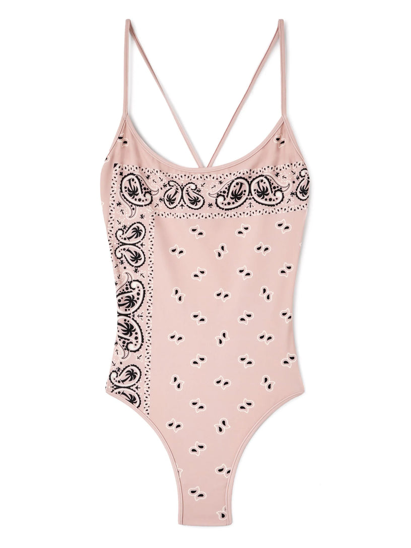 Paisley print one-piece swimsuit