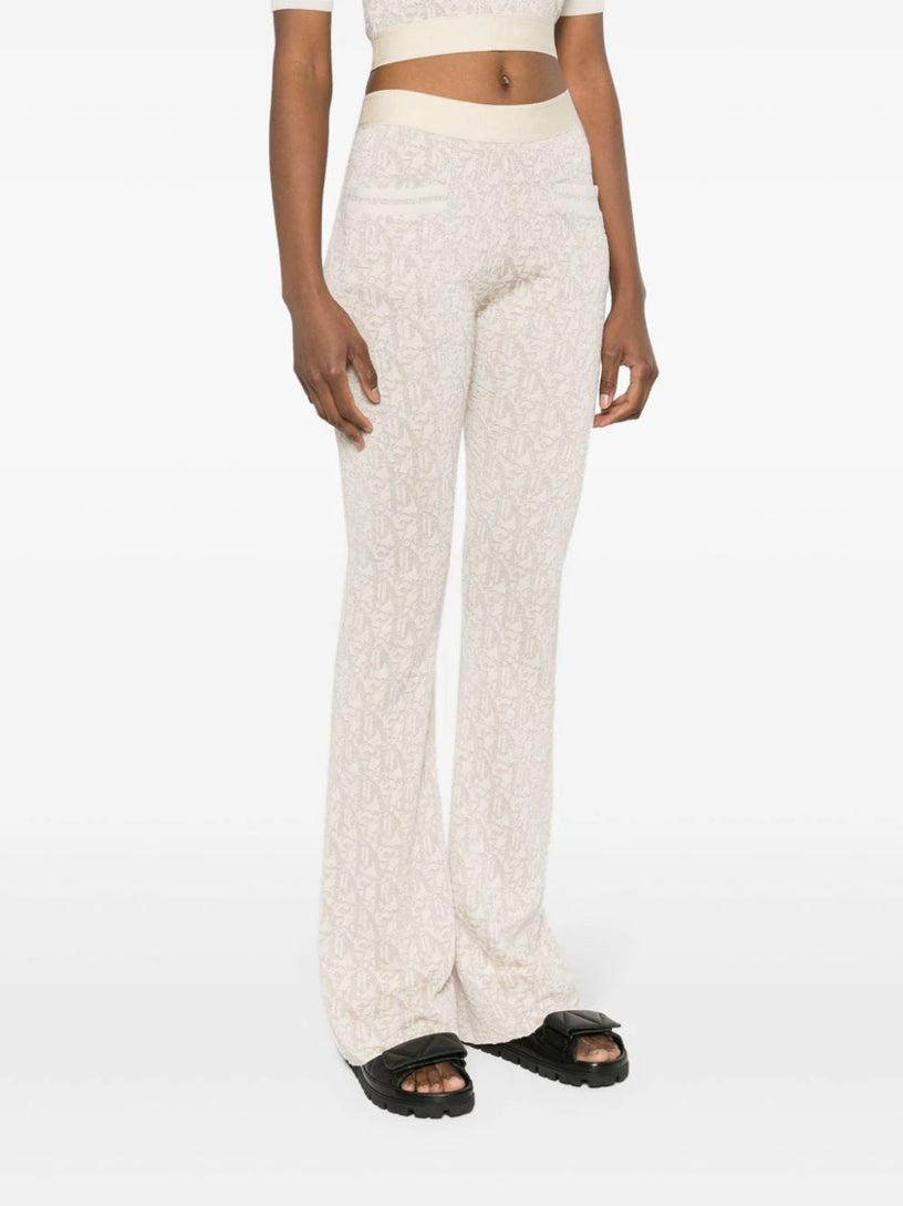 Monogram knit trousers