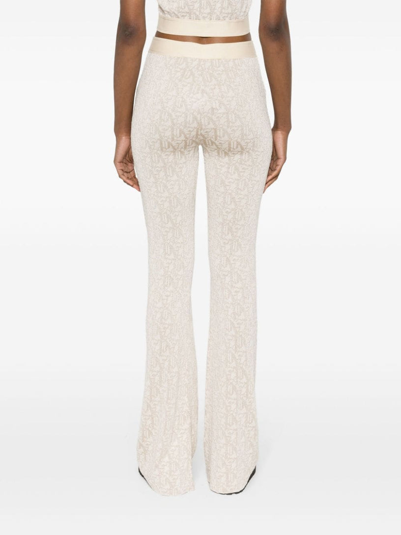 Monogram knit trousers