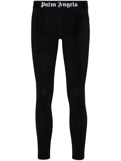 Leggings with logoed band