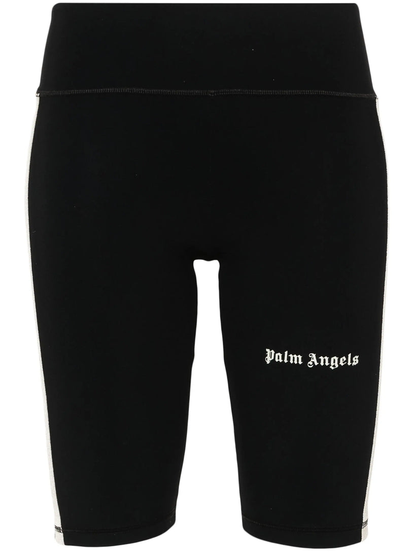 PALM ANGELS Cyclist track shorts with print