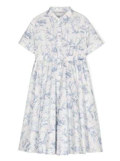 Toile de jouy-print dress