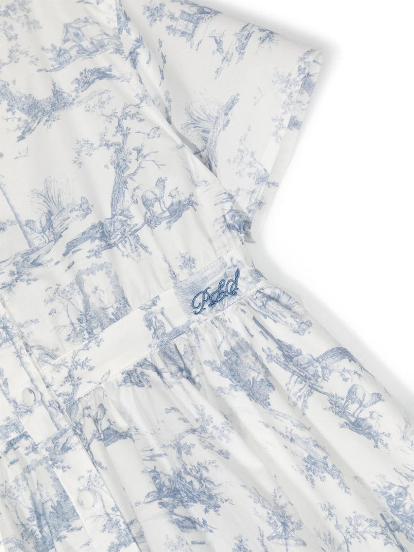 Toile de jouy-print dress