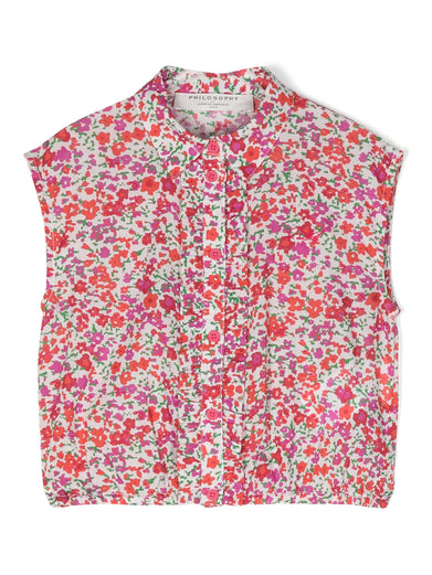 Top with flower print