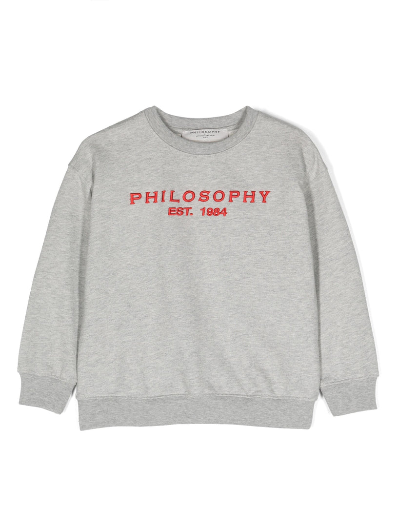 Philosophy Kids Sweatshirt with logo embroidery