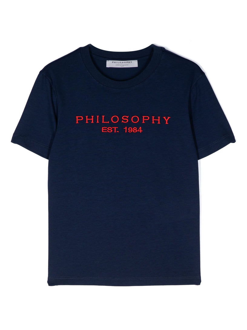 Philosophy Kids T-shirt with logo embroidery