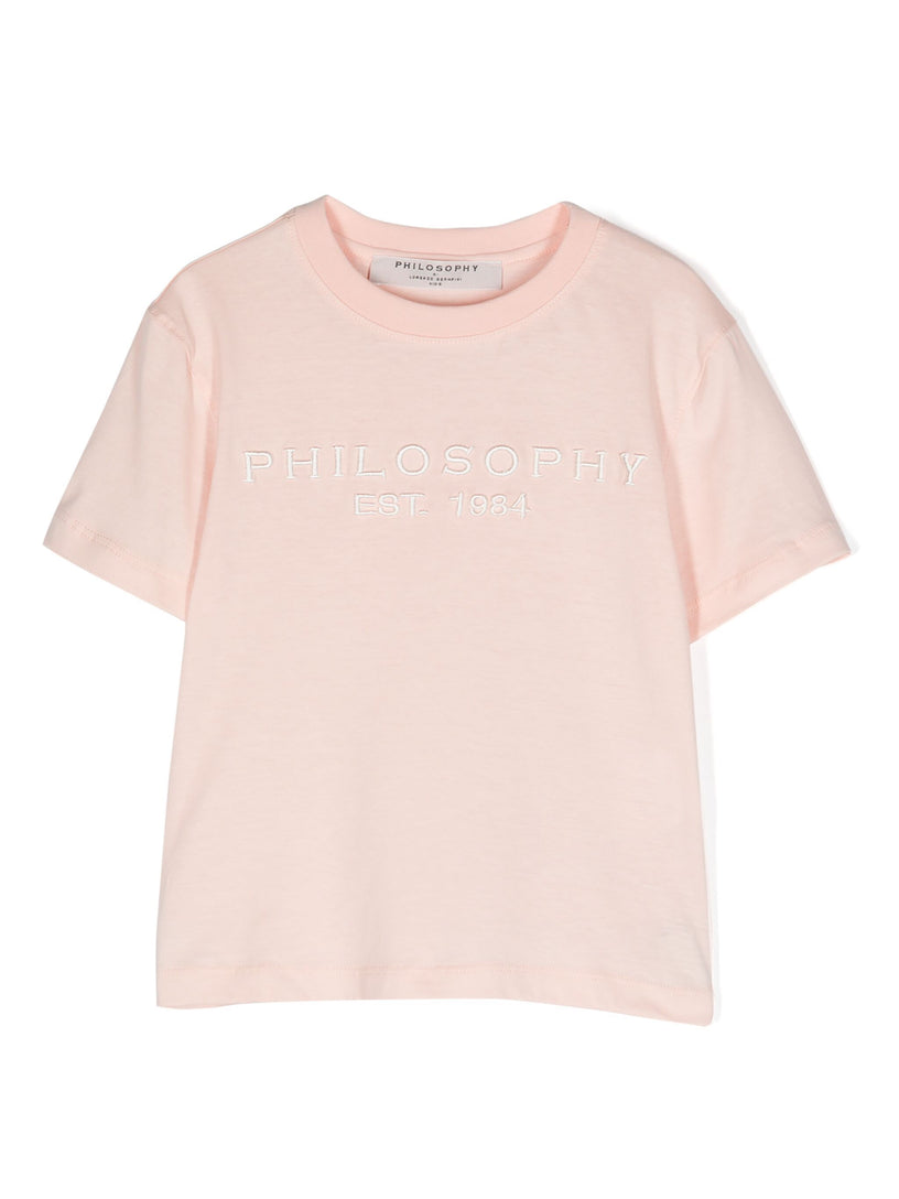 Philosophy Kids T-shirt with logo embroidery