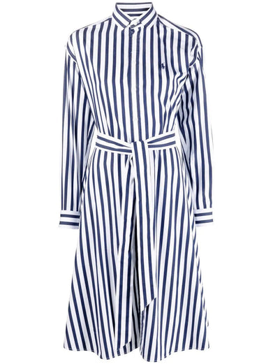 Belted Striped Shirtdress