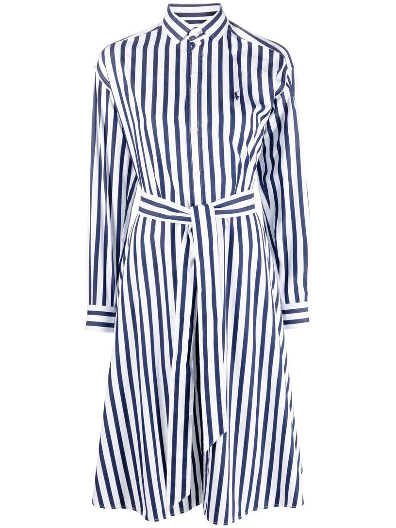 Belted Striped Shirtdress