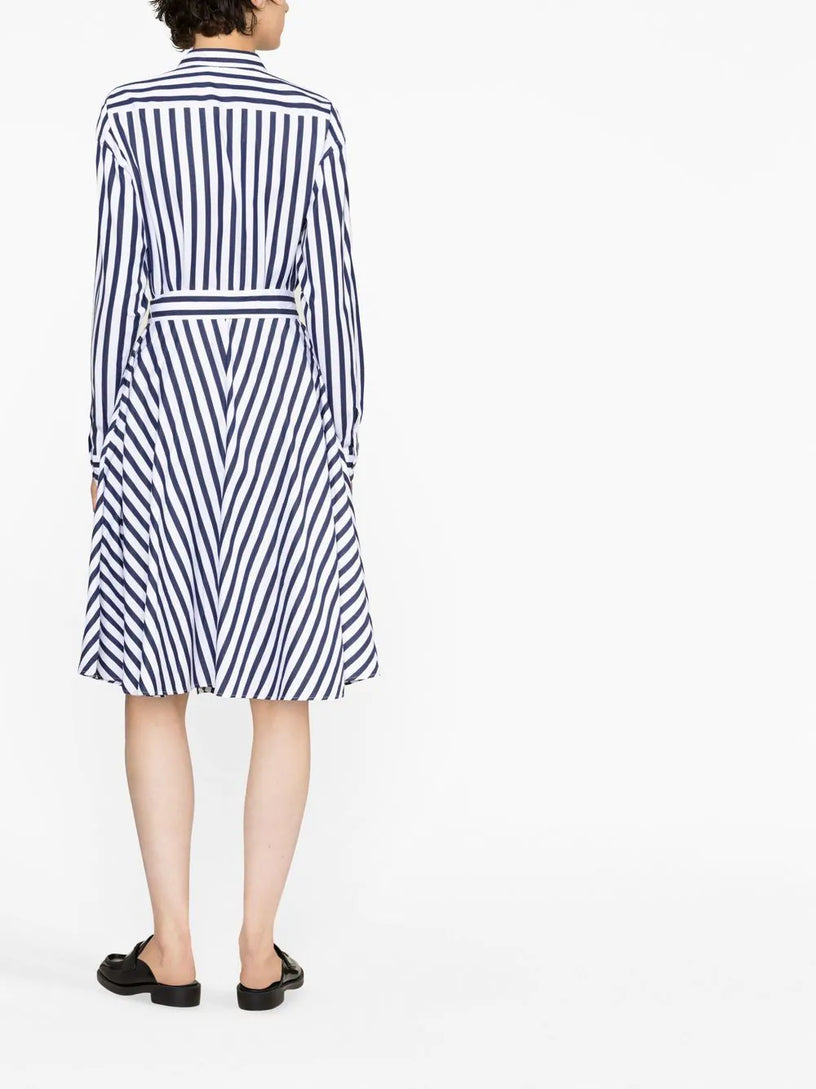 Belted Striped Shirtdress