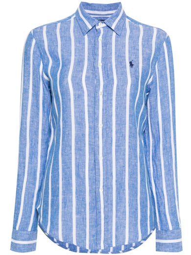 Relaxed Fit Striped Linen Shirt