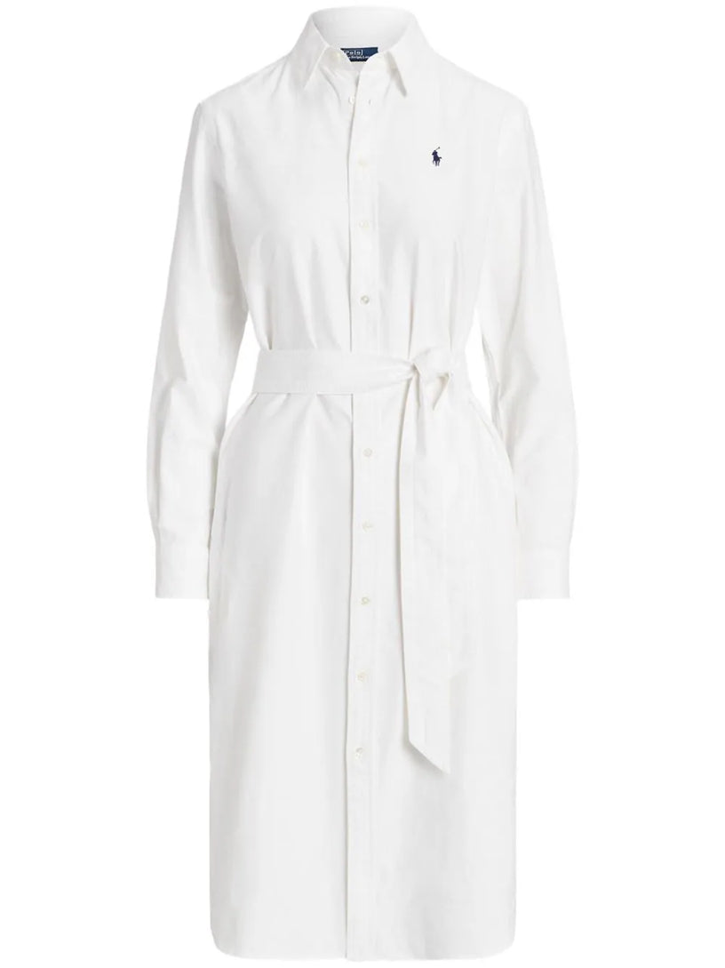 Belted Cotton Oxford Shirtdress