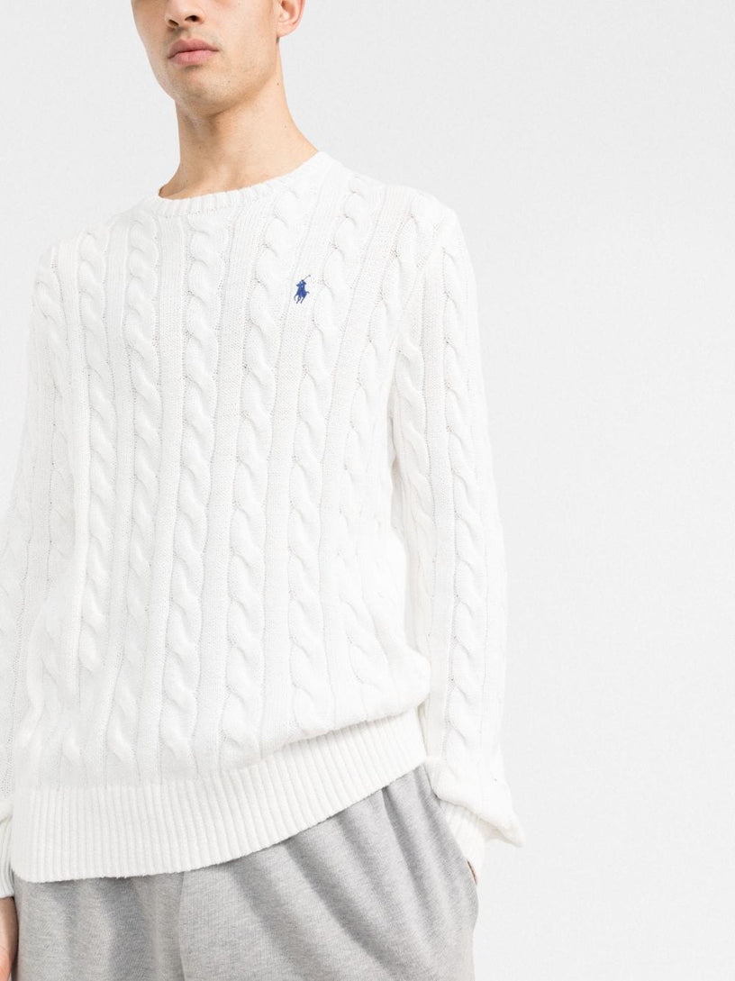 Cable-knit cotton sweater