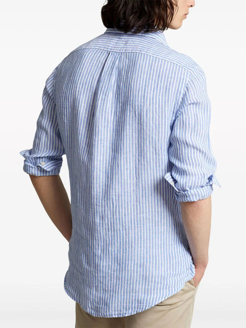 Custom Fit Striped Linen Shirt