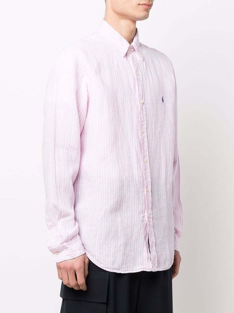 Custom Fit Striped Linen Shirt