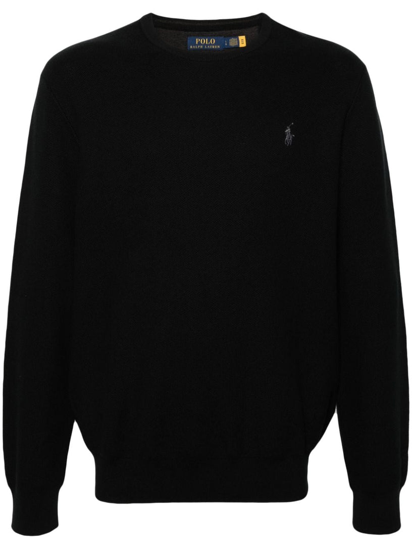 Textured Cotton Crewneck Jumper