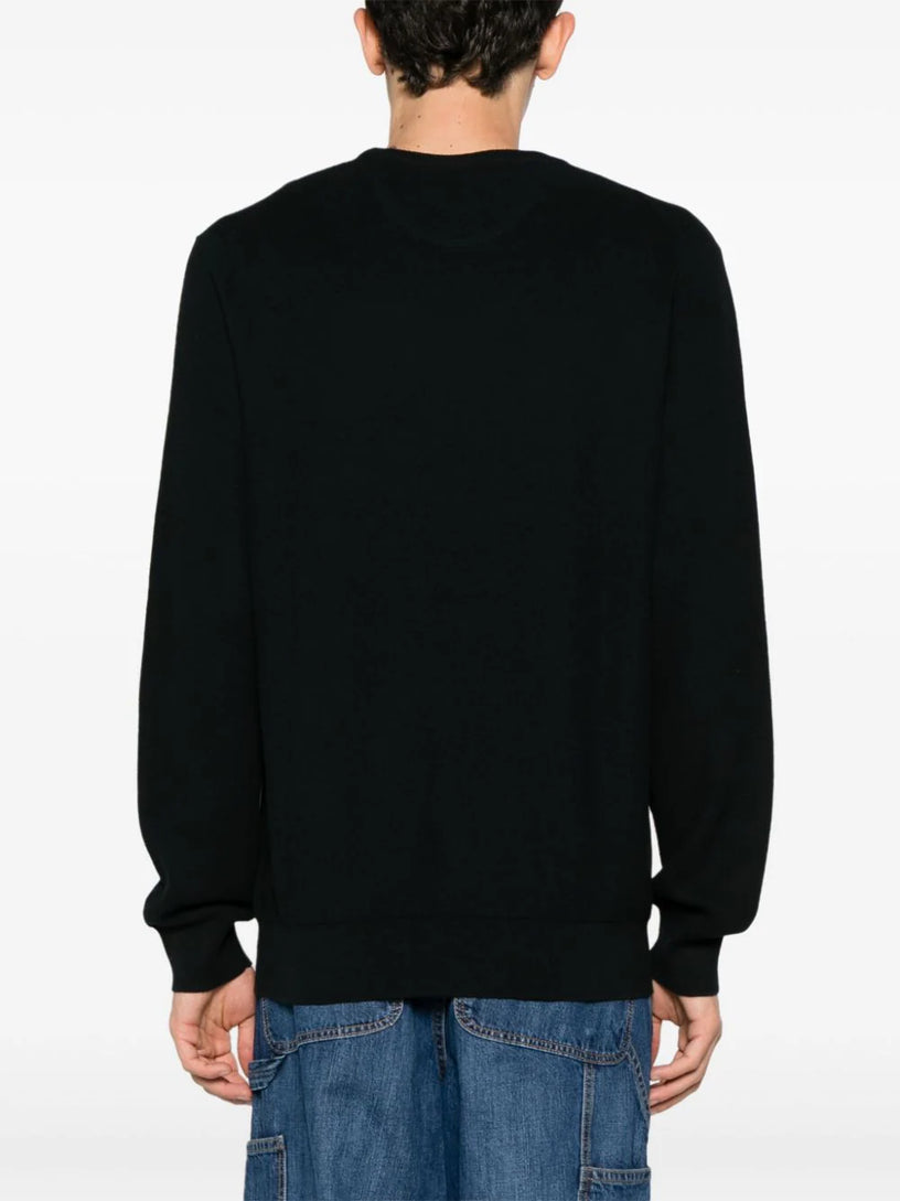 Textured Cotton Crewneck Jumper