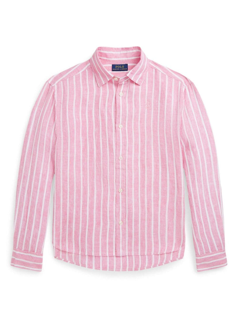 Ralph Lauren Kids Striped linen boxy shirt