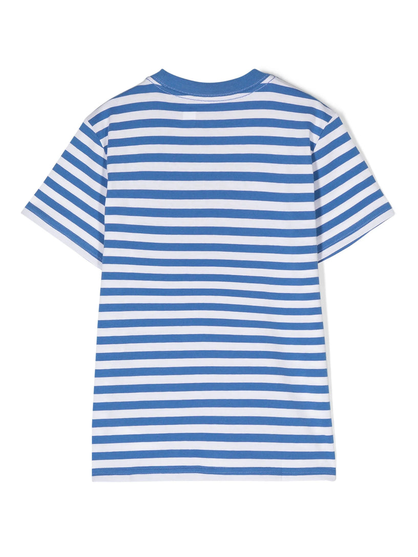 Polo Bear Striped Cotton Jersey T-Shirt