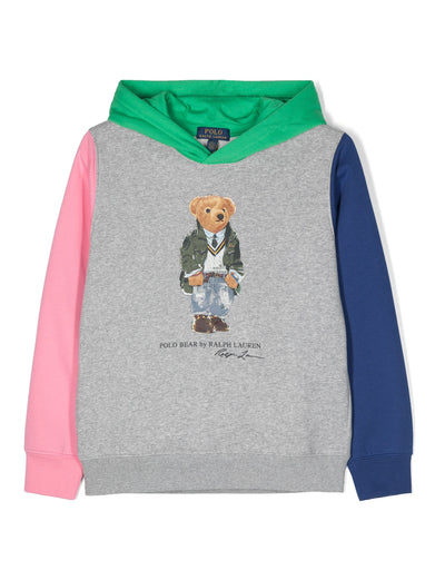 Polo Bear Colour-Blocked Fleece Hoodie