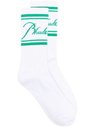 Rhude script logo socks